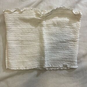 Basic white tube top, size medium, aerie